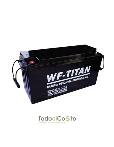 Pack 2 Baterías Solares 100 AH AGM WF-TITAN + 2 Paneles Solares